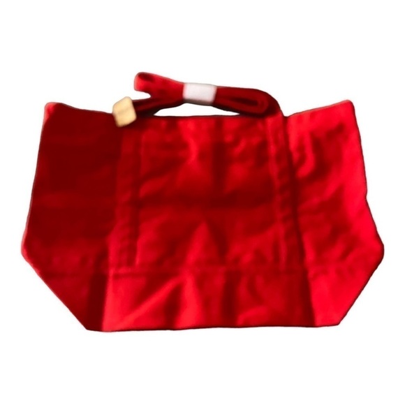 NWT-PINK-VICTORIAS SECRET-RED CANVAS TOTE BAG - Picture 2 of 3